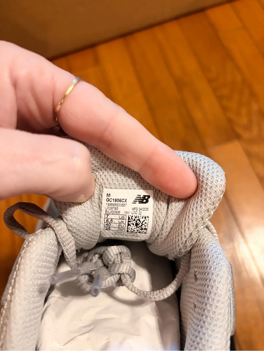 New Balance 1906 Kids Silver and White Athletic Sneakers